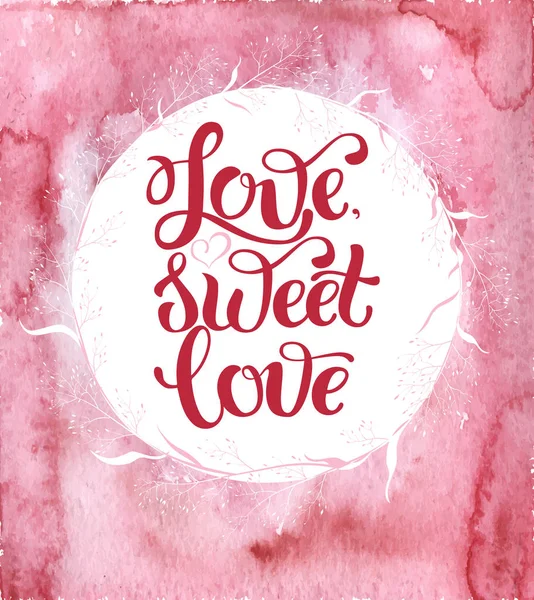 Elle çizilmiş yazı ile pembe kalp