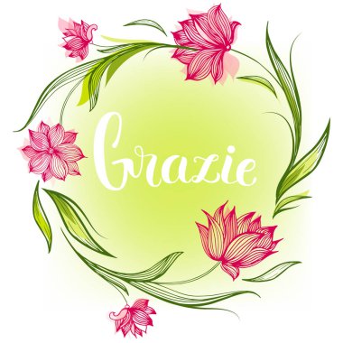 Teşekkür ederim el çizilmiş yazı