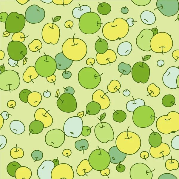 Silhouettes de pommes motif — Image vectorielle