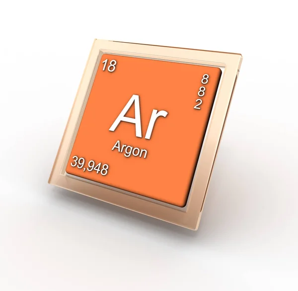 Argon chemical element sign — Stock Photo, Image