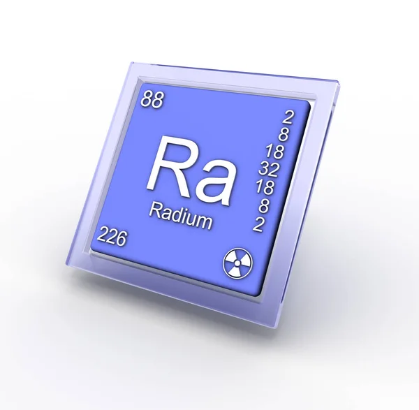 Radium scheikundig element teken — Stockfoto