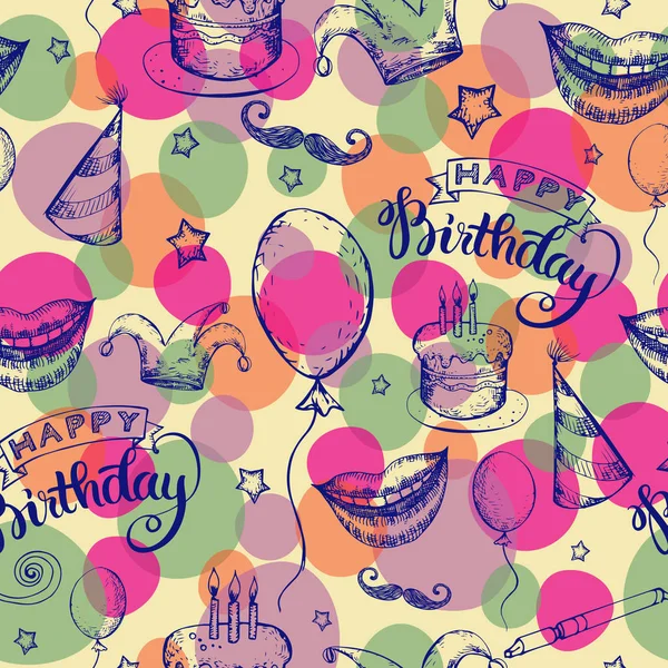 Happy Birthday holiday pattern — Stock Vector