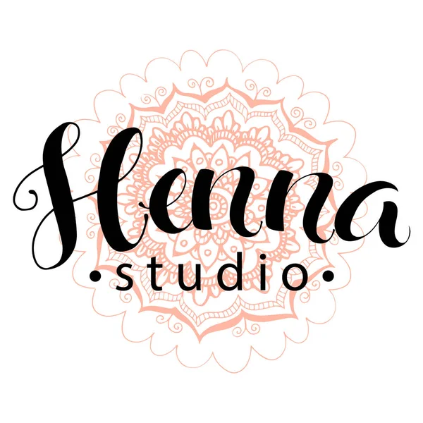 Mehndi studio logosu — Stok Vektör