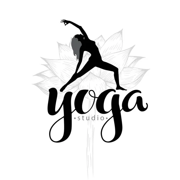 Logo studio de yoga — Image vectorielle