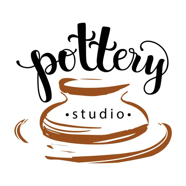 Logo studio poterie — Image vectorielle