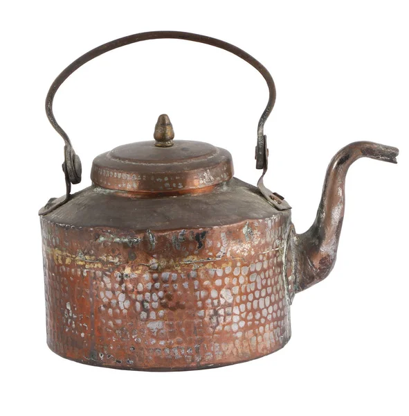 Vintage cooper teapot — Stock Photo, Image