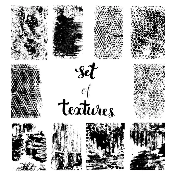Набор текстур гранжа — стоковый вектор