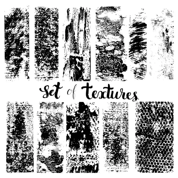 Set of grunge textures — Stock Vector