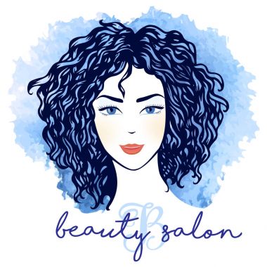 Kadın siluet saç stili ile