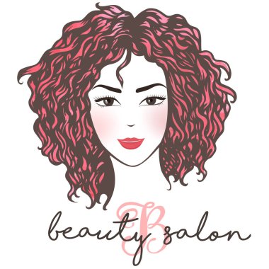 Kadın siluet saç stili ile