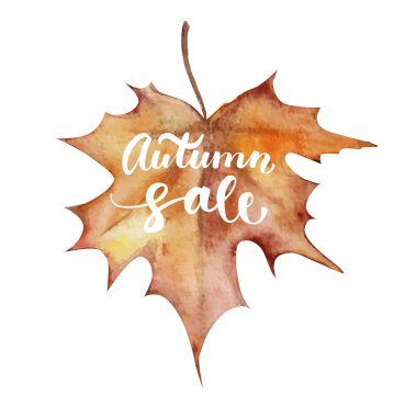 Maple Leaf with Autumn Sale clipart
