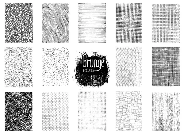 Ensemble de textures grunge — Image vectorielle