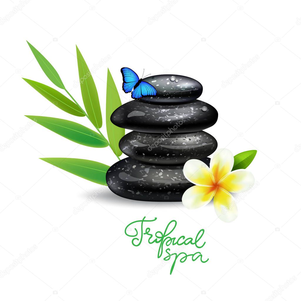 Spa stones stack logo sign. Good for spa, yoga center,wellness, beauty salon and medicine designs