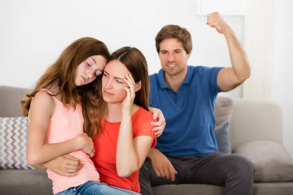 Moeder en dochter depressief — Stockfoto