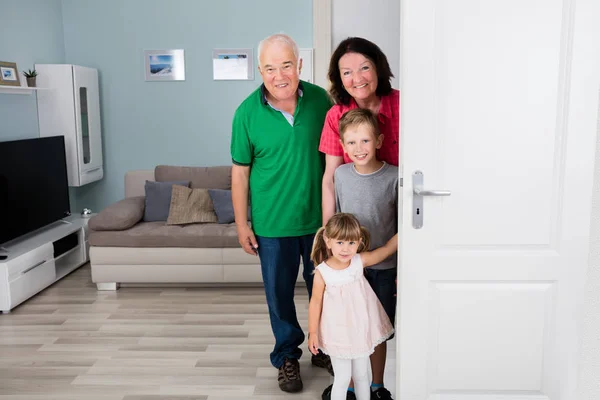 Glückliche Familie mit Enkeln — Stockfoto