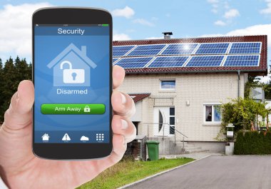 Mobile home security access clipart