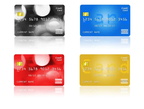 Carte di credito colorate — Foto Stock