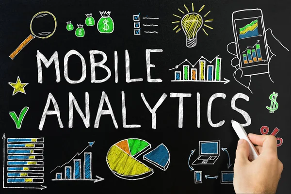 Mobile Analytic Concept Drawn — Stock Photo, Image