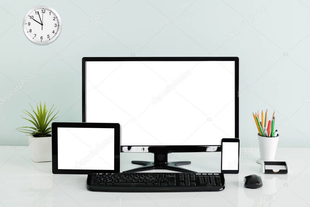 Desktop With Digital Tablet