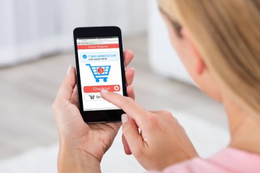 İnternetten alışveriş yapan kadın 