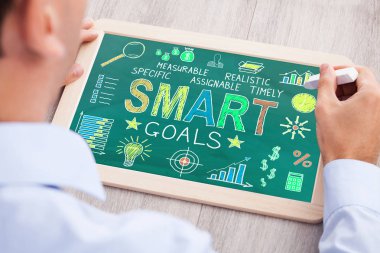 İşadamı çizim kavramı