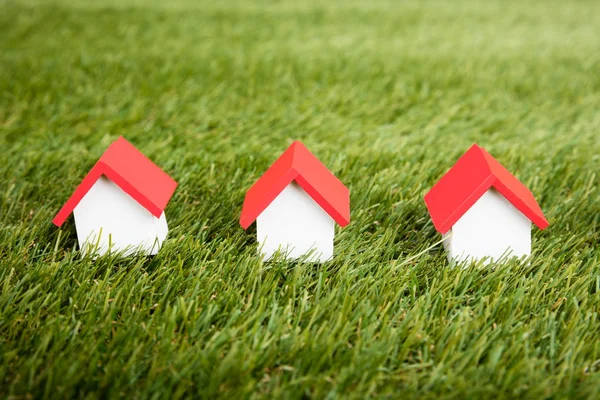 House Models Arranged In Row — Stock Photo, Image