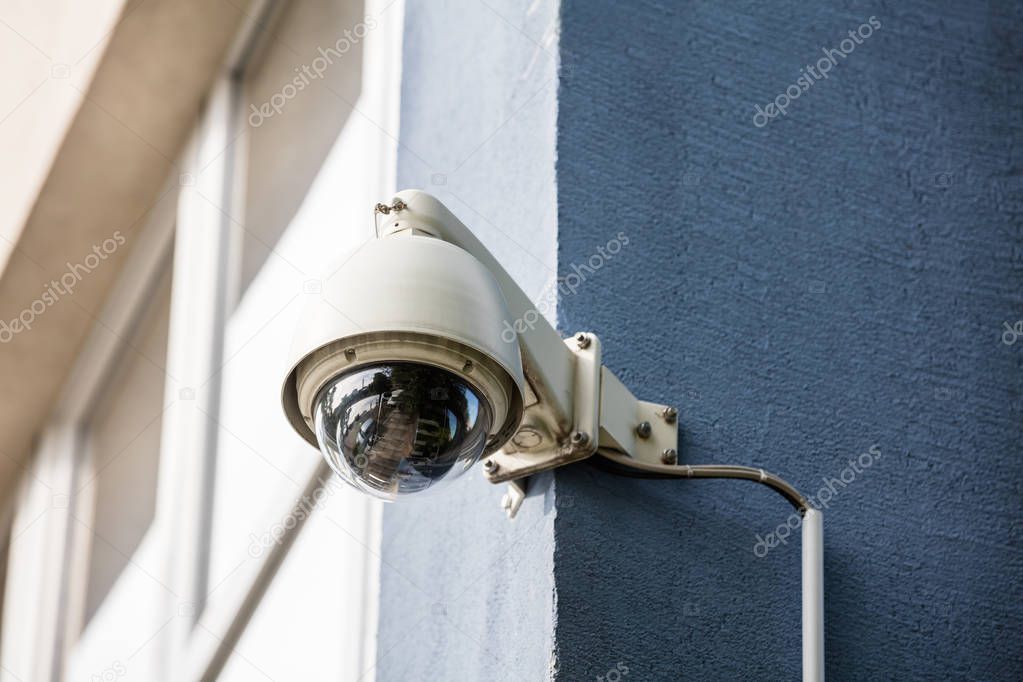 Security Camera On Wall 