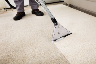 Person Cleaning Carpet 