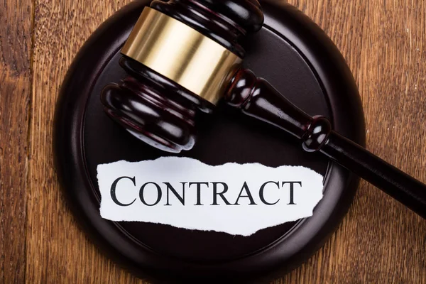 Contract Word On Gavel