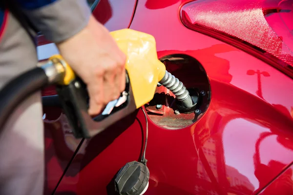 Person Refueling Car Tank — Stock Photo, Image