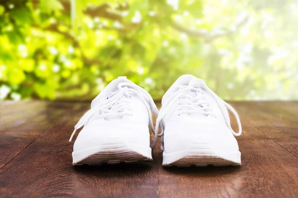 Shoe On Wooden Floor — Stock Photo, Image