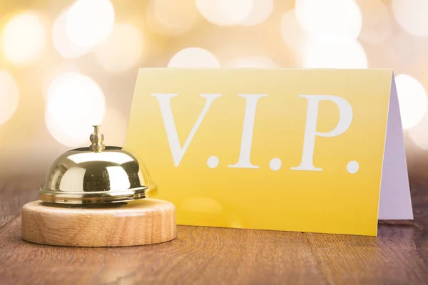 Service Bell With Vip Card — Stock Photo, Image