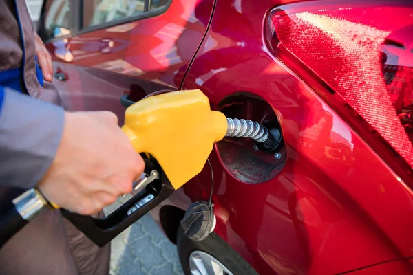 Person Refueling Car Tank — Stock Photo, Image