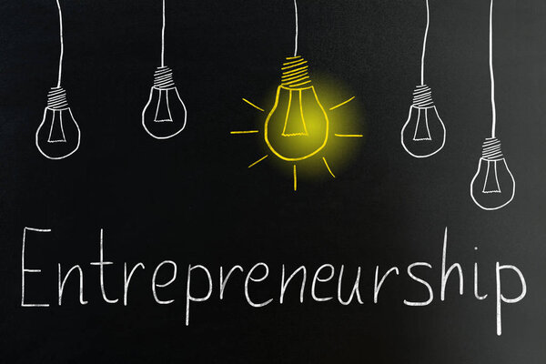 Entrepreneurship Concept On Blackboard