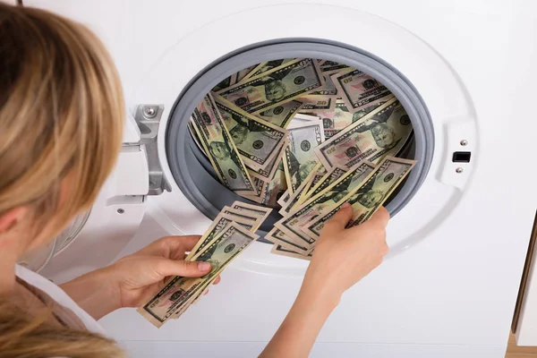 Person Inserting Money — Stock Photo, Image