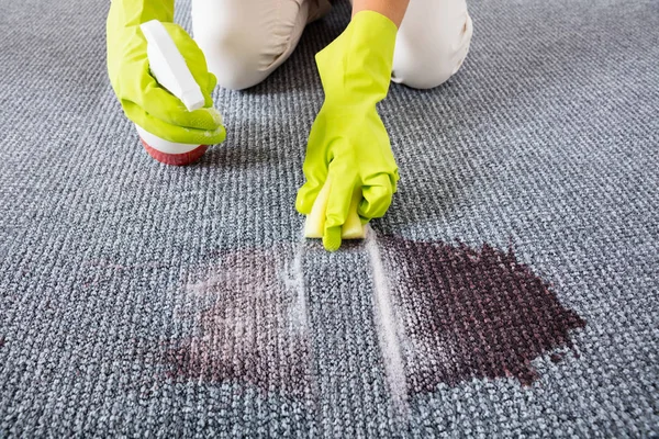 Woman Wiping Stains — Stock Photo, Image