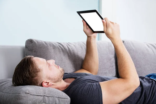 Man Looking At Digital Tablet — Stock Photo, Image