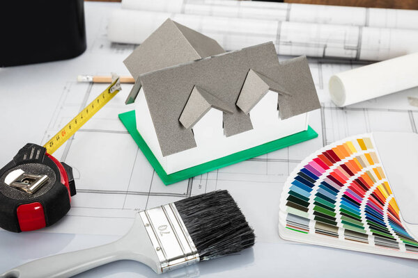 Architectural Equipment On Desk