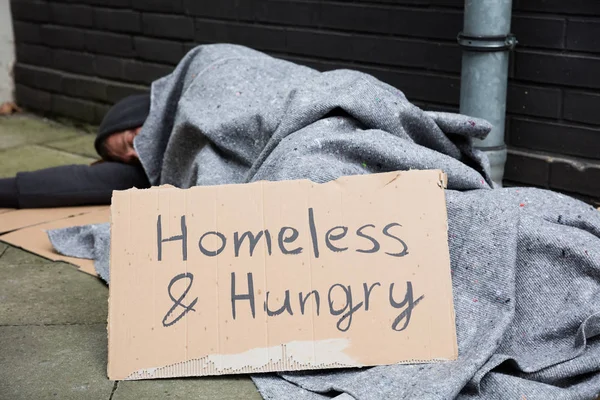 Homeless Man Sleeping — Stock Photo, Image