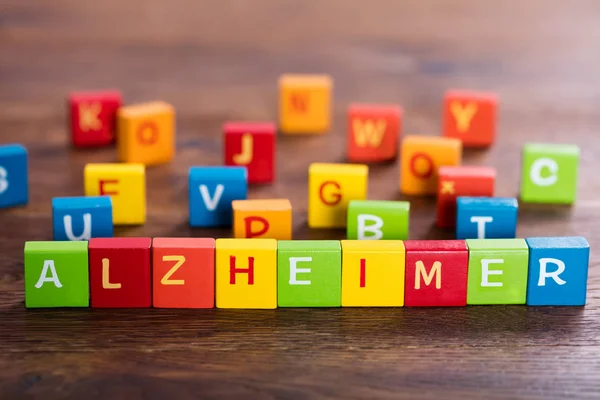 Texto de Alzheimer em blocos — Fotografia de Stock