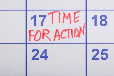 Takvimde yazılmış metni