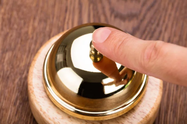 Person Ringing Service Bell — Stock Photo, Image