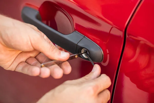 Person Opening Car — Stock Photo, Image