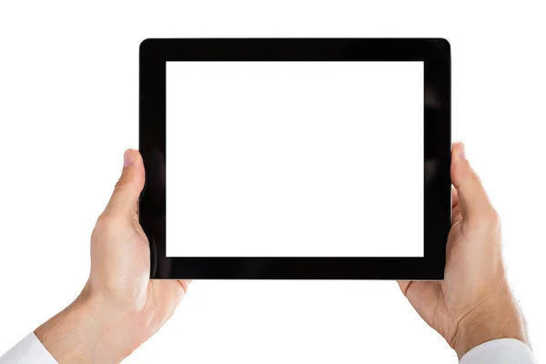 Uomo in possesso di tablet digitale — Foto Stock