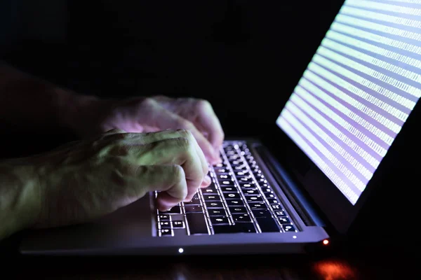 Person Typing On Laptop — Stock Photo, Image