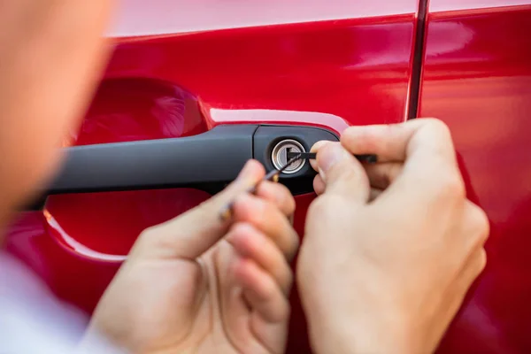 Person Opening Car — Stock Photo, Image