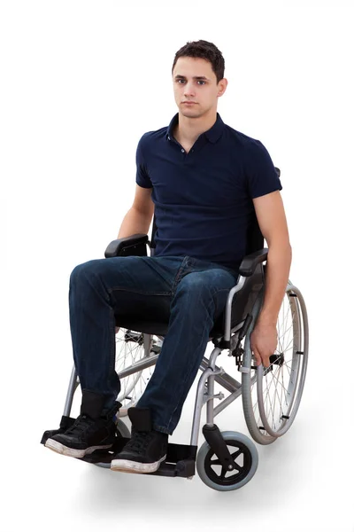 Homme handicapé en fauteuil roulant — Photo