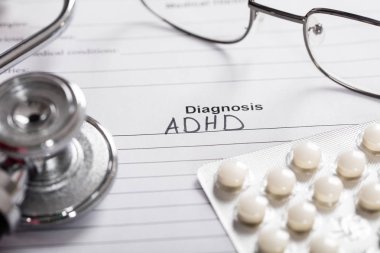 text Diagnosis ADHD clipart
