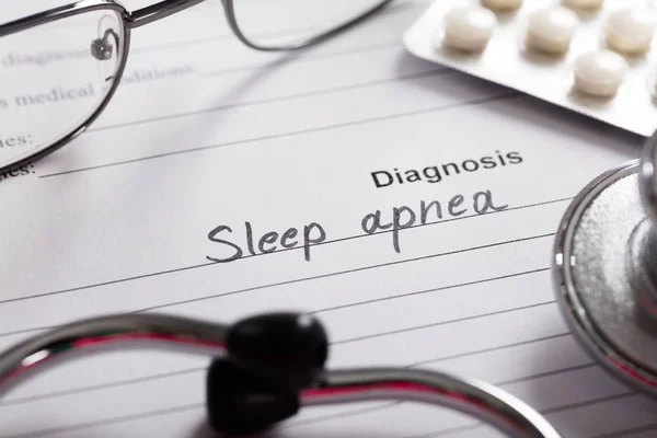 Diagnosis Sleep Apnea — Stock Photo, Image