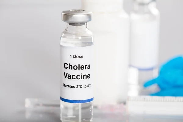 Flacon de vaccin contre le choléra — Photo